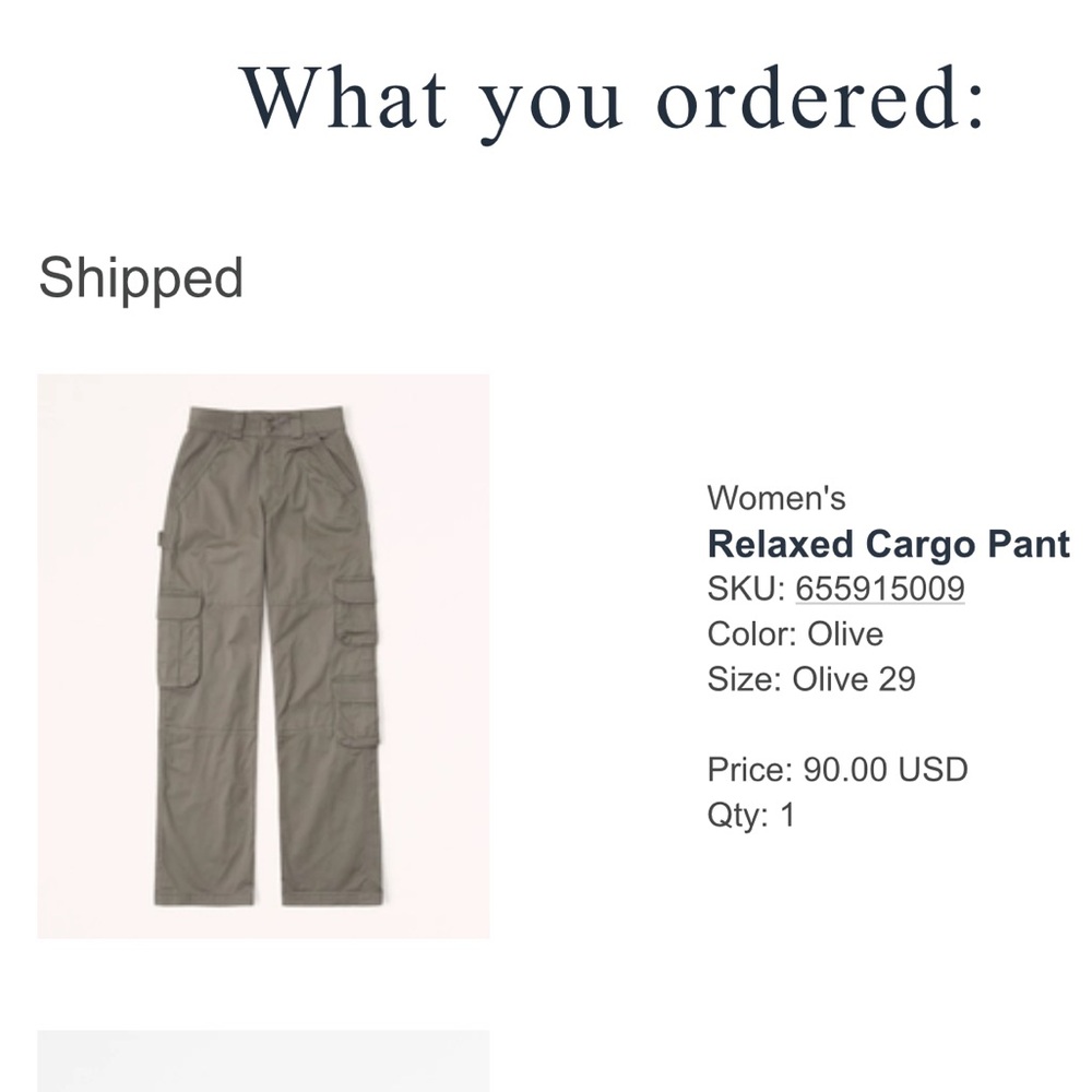 Women's Olive Cargo Pants